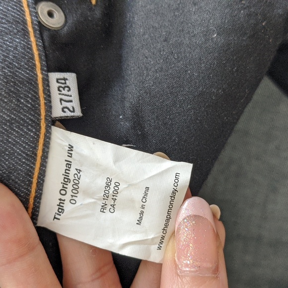 Cheap Monday raw denim size 27 - Picture 5 of 5